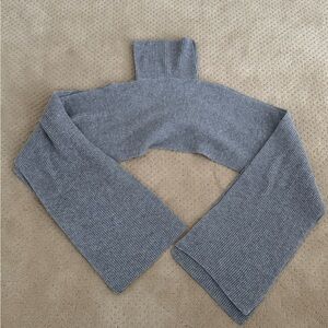 frankie shop grey turtleneck Ribbed Knit Sweater